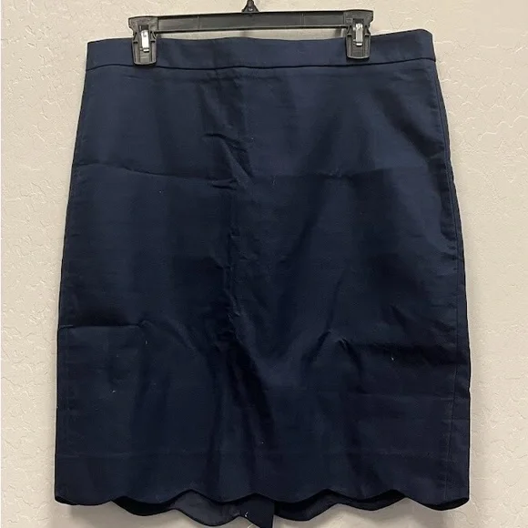J. By J. Crew Scalloped Pencil Skirt - Navy - Picture 3 of 3